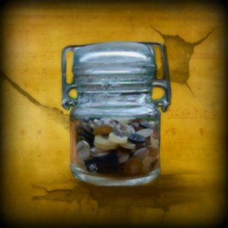 Button Jar magnet