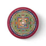 BUTTON Mandala of Chenrezig - with mantra