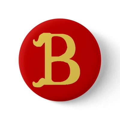 Button Monogrammed with the Letter B by pharrisart