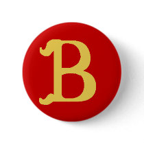 Button Monogrammed with the Letter B by pharrisart Button Monogrammed with the Letter B