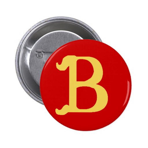 Button Monogrammed With The Letter B | Zazzle