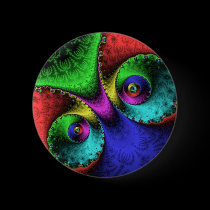 Button - peacock eyes buttons