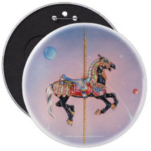 Button - Petaluma Carousel Horse 1
