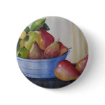 BUTTON - PIN Apples and Pears Still Life