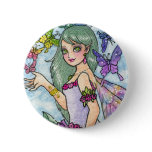 Button Pin Butterfly Fairy Fantasy by Ann Howard