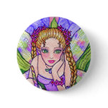 Button Pin Flower Fairy Fantasy by Ann Howard