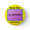 Button - pink barrio - lavender and yellow