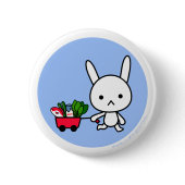 Button - Rabbit - BlueBack