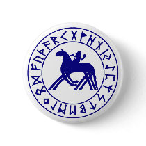 button Sleipnir Shield Blue