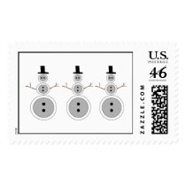 Button Snowmen Stamps