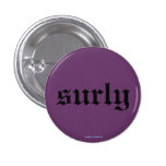 button - surly in purple