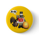 Button - Thanksgiving Turkey