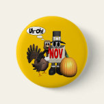 Button - Thanksgiving Turkey