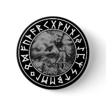 button Thor rune shield on Blk