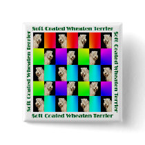 Button: "Wheaten Terrier Design"