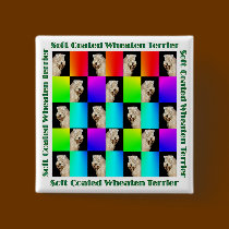 Button: "Wheaten Terrier Design"