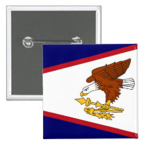Button with Flag of American Samoa buttons