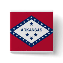 Button with Flag of Arkansas
