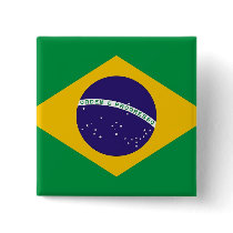 Button with Flag of Brazil