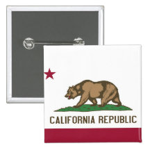 Button with Flag of California