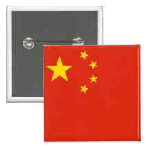 Button with Flag of China
