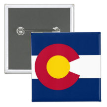 Button with Flag of Colorado