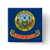Button with Flag of Idaho