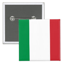 Button with Flag of Italy