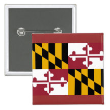 Button with Flag of Maryland