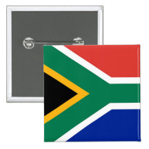 Button with Flag of South Africa