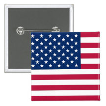 Button with Flag of USA
