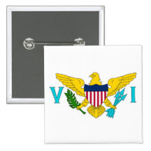 Button with Flag of Virgin Islands - USA