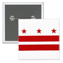 Button with Flag of Washington DC