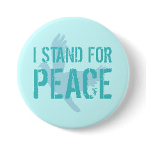 Button with Peace Message by inamar Button with Peace Message