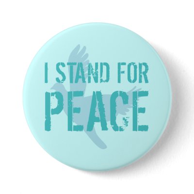 Button with Peace Message