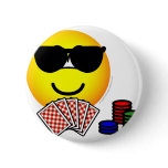 Poker emoticon sunglasses  buttons