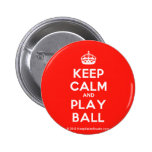 [Crown] keep calm and play ball  Buttons