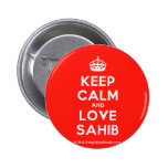 [Crown] keep calm and love sahib  Buttons