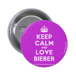[Crown] keep calm and love bieber  Buttons