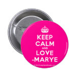 [Crown] keep calm and love -marye  Buttons