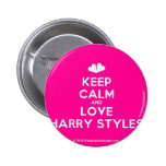 [Two hearts] keep calm and love harry styles  Buttons