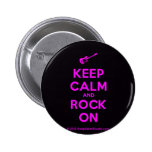 [Electric guitar] keep calm and rock on  Buttons