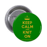 [Knitting crown] keep calm and knit on  Buttons