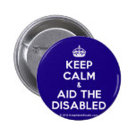 [Crown] keep calm & aid the disabled  Buttons