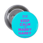 [UK Flag] keep calm and marry harry  Buttons