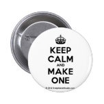 [Crown] keep calm and make one  Buttons