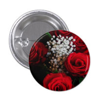 Buttons Lovely Bouquet Red Roses & Baby's Breath