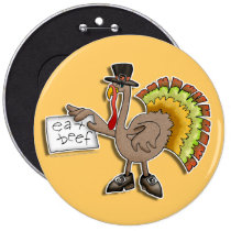 Buttons, Pins, Badges - Thanksgiving Turkey buttons
