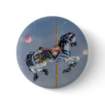 Buttons, Pins - Grey Mare Carousel Horse