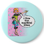Buttons, Pins - Polka Dot Martini Diva